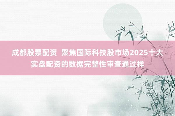 成都股票配资  聚焦国际科技股市场2025十大实盘配资的数据完整性审查通过样